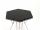 ROUND-TOPPED TRANSPARENT POLYCARBONATE DESIGN TABLE OMETTO - SMOKED - BLACK TOP -  DIAMETER 107