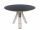 OMETTO transparenter runder runder Tisch aus Polycarbonat OMETTO - Schwarze Platte - Durchmesser 107