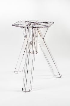 Transparent Polycarbonate Design Table Base Ometto