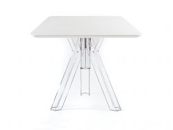 Transparenter quadratischer Tisch aus Polycarbonat Design Ometto - cm. 80x80