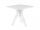 Square Transparent Polycarbonate Design Table Smoked Ometto - White Top -  cm. 80x80