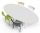 OVAL-TOPPED TRANSPARENT DESIGN POLYCARBONATE TABLE OMETTO  - WHITE TOP -  cm 200x115