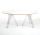 TABLE OVALE TRANSPARENTE DESIGN POLYCARBONATE OMETTO - PLATEAU BLANC- cm 180x115