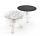 MARBLE TABLE Ø 90 MARQUINA BLACK ROUND OMETTO - TRANSPARENT BASE