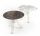 MARBLE TABLE Ø 90 ARABESCATO ROUND OMETTO - TRANSPARENT BASE
