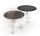 MARBLE TABLE Ø 90 ARABESCATO ROUND OMETTO - TRANSPARENT BASE