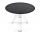 MARBLE TABLE Ø 90 ROUND EMPERADOR OMETTO - TRANSPARENT BASE