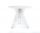 Transparent round table in polycarbonate Design Ometto - Diameter 90/120 - White top