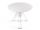 Table ronde transparente en polycarbonate Design Ometto - Diamètre 90/120 - Plateau blanc