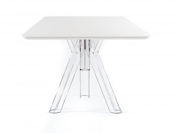 Square Transparent Polycarbonate Design Table Ometto -  cm. 90x90