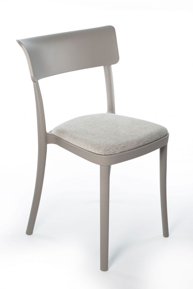 Chaise polypropylène rembourrée en velours design moderne, de