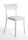 Saretina Weißer gepolsterter Polypropylen-Stuhl - mit weißem Nabuk Ecoleather-Kissen