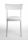 Saretina Weißer gepolsterter Polypropylen-Stuhl - mit weißem Nabuk Ecoleather-Kissen