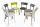 Chaise polypropylène rembourrée en velours design moderne, de cuisine, salle à manger et bistrot -Nabuk Saretina 2 color