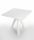 Quadratischer Gartentisch aus Polypropylen Ometto Weißer Sockel Weiße Platte - cm 80x80