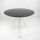 Tavolo rotondo trasparente in policarbonato design Ometto - diametro 90/120 - Piano Nero