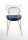Chaise transparent velours rembourré Made in Italy, structure métal OR, dossier translucide NEUTRE - SURI - 5 couleurs