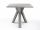 Quadratischer Tisch für den Außenbereich 80x80 aus Polypropylen Ometto Base Taubengrau Rialsurface Stone Top