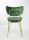 Padded velvet chair Modern Design high quality Made In Italy - GOLD metal frame fine velvet 5 colors - SURI