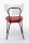 Przezroczyste, wyściełane aksamitne krzesło Made in Italy, CZARNA metalowa rama, NEUTRALNE półprzezroczyste oparcie - SU