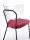 Przezroczyste, wyściełane aksamitne krzesło Made in Italy, CZARNA metalowa rama, NEUTRALNE półprzezroczyste oparcie - SU