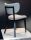 Sedia in legno moderna imbottita design Made in Italy - Struttura faggio tinto moka, tessuto BOUCLE 2 colori - SURI Wood