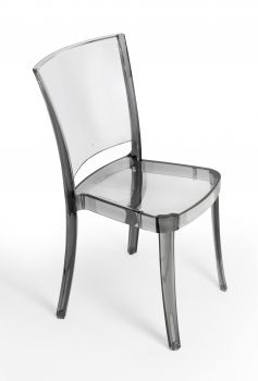 Stuhl aus transparentem Polycarbonat LUCIENNE - Fumè
