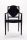 CHAIR GHOST POLYCARBONATE WITH ARMRESTS LA16 - BLACK