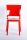 Krzesło z poliwęglanu na bardzo wysoki połysk Lucienne czerwony płomień