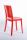 Krzesło z poliwęglanu na bardzo wysoki połysk Lucienne czerwony płomień